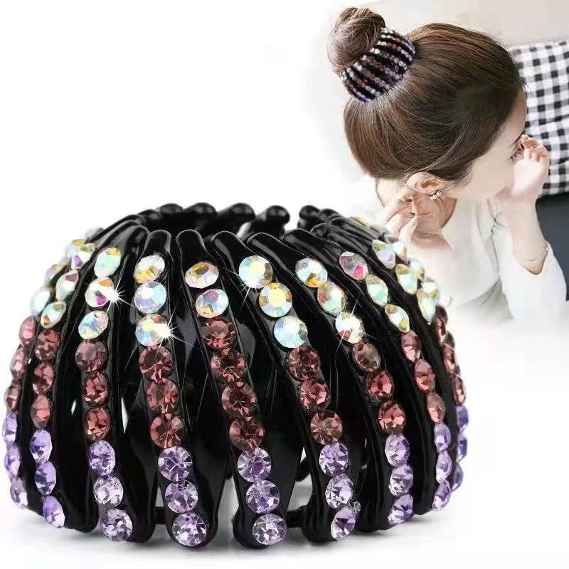 Clip de agarre nido de pájaro flocado de cabello para mujeres de otoño y invierno bolas de cabello de cabello para perezoso medio cabello de cabello de cabello de gran tamaño para mujeres