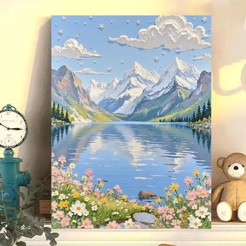diy数字油画阳光明媚植物花卉自然风光系列手工填色油画装饰画|undefined