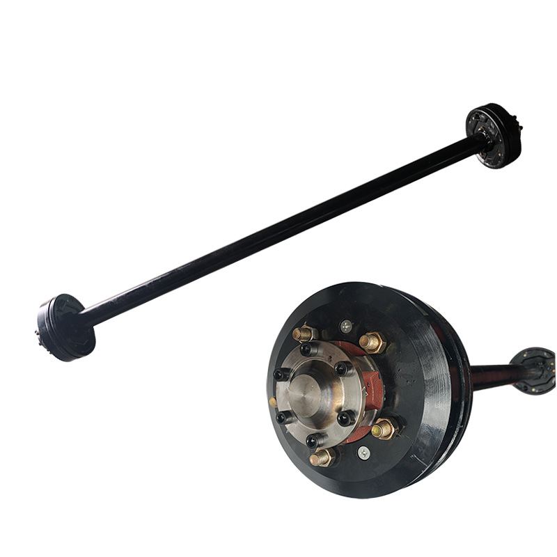 Heavy SUV trailer straight Bridge Assembly five-hole drum brake rear axle assembly load 4-10 tons RV load truck