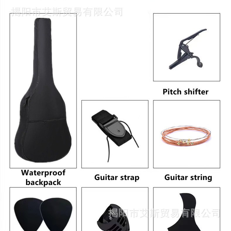 Guitarra para principiantes, chicas, baladas, guitarra de 38 pulgadas para principiantes, guitarra especial para niños, instrumento de práctica