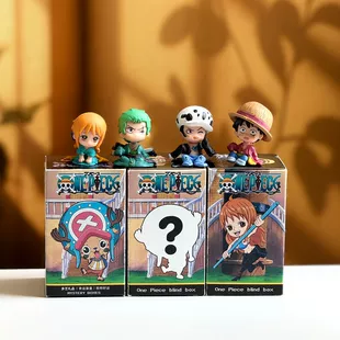 Мини-фигурки One Piece в стиле чиби 4 вида декор для авто