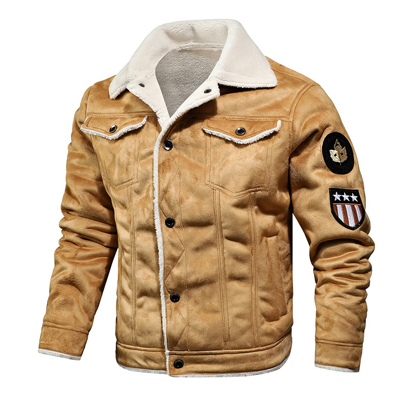 2026 Autumn/Winter New Fur Men's Fur Coat Youth Men's Jacket Fleece-Lined Anti-Deerskin Velvet Men's Jacket Factory