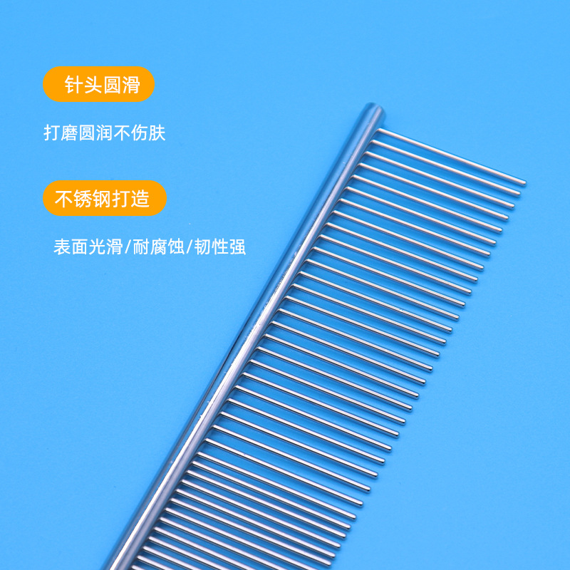 Herramientas de belleza para mascotas tijeras de dientes tijeras planas peine traje perro gato corte de pelo tijeras rectas de acero inoxidable al por mayor