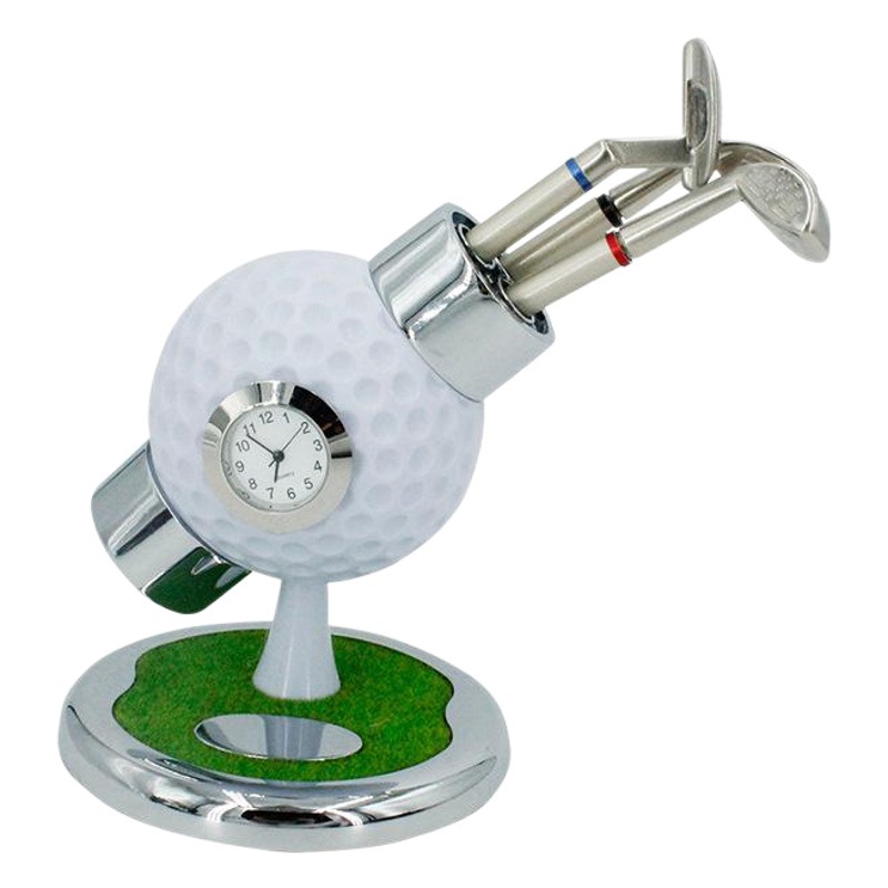 Directo de fábrica Golf regalo reloj pluma titular simulación forma esférica pluma titular LOGO Venta caliente transfronteriza