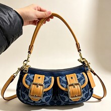寇c跨境女包soho中古腋下包Ashton复古法棍机车包单肩斜挎麻将包
