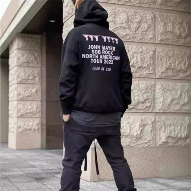 Reunion Essentials Zone band joint SOB ROCK letters printing hoodie…