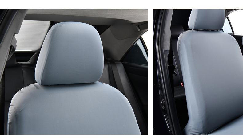 Full-cover elastic car seat covers with headrest and seat cushion, universal cool-touch ice silk main and passenger seat protection covers