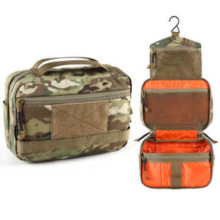 Outdoor Camouflage Travel Toiletry Bag Expansion Accessory Equipment Bag Miscellaneous Bag Classification Tactical Small Bag Velcro Strap Hanging