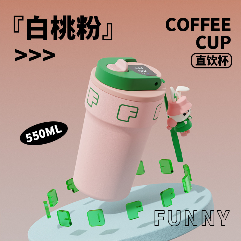 Nuevo taza de café de muñeca de doble bebida 316L taza de acero inoxidable de alto valor facial para niños y niñas tazas de agua al aire libre