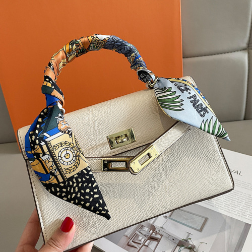 Silk scarf women's thin narrow bundle scarf spring and autumn printed Korean version double-sided decorative scarf headband temperament streamer ribbon