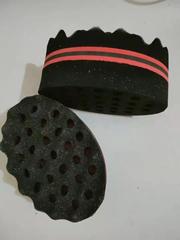 Large hole curling sponge tool hairstyle shaping tool messy hair curling sponge brush with double-sided holes sponge brush