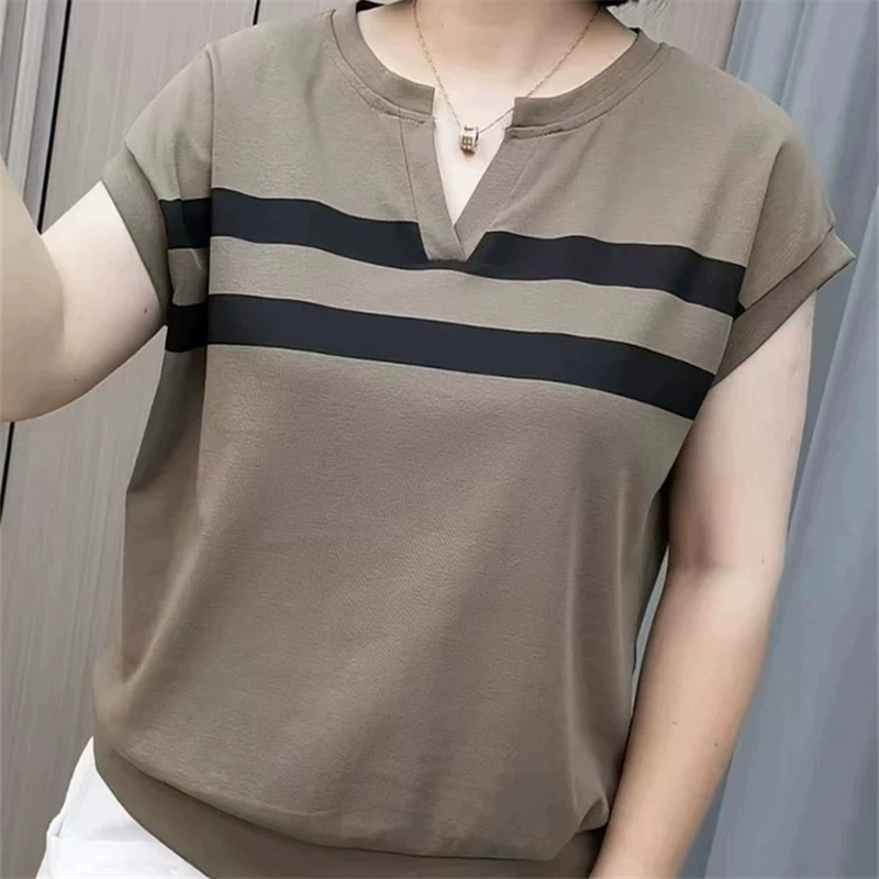 Женские рубашки с короткими рукавами, модные воротники, свободная повседневная одежда для мам среднего и пожилого возраста, летние тонкие рубашки, уменьшающие возраст.