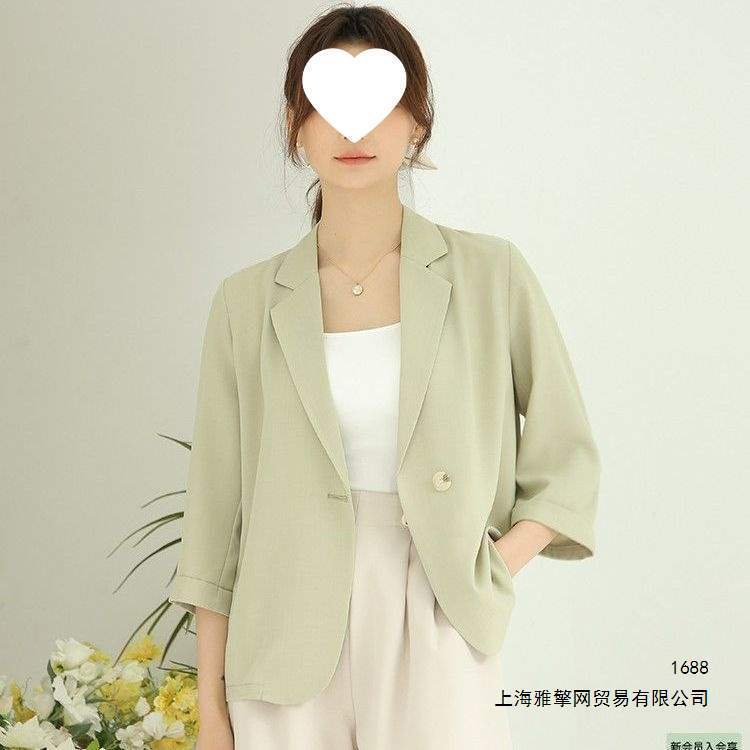 Dopamine Small Size Solid Color Sun-Protective Blazer Summer 2026 New Commuting Casual Thin Short-Sleeve Top Dopamine Small Size Solid Color Sun-Protective Blazer Summer 2026 New Commuting Casual Thin Short-Sleeve Top