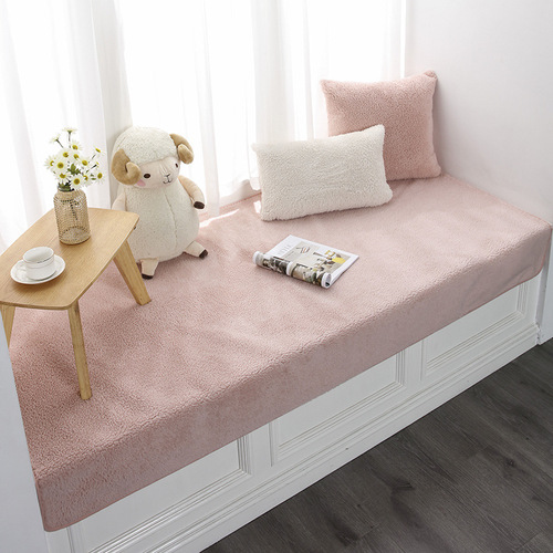 Bay window mat window sill mat modern simple lamb velvet thickened plush mat autumn and winter non-slip balcony tatami cushion