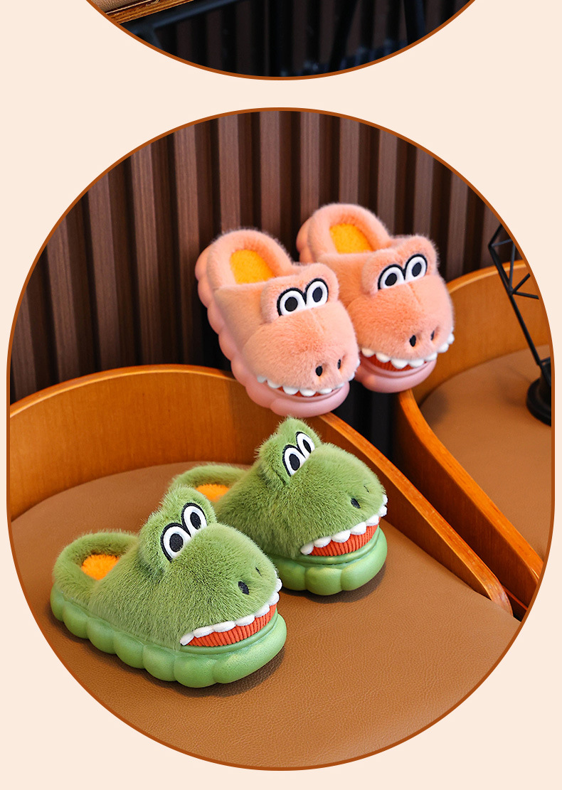 Kinder Baumwolle Winter Indoor Home haarigen Schuhe Jungen, süße Baby Haar Hausschuhe für Mädchen, große Kinder_voghion.com