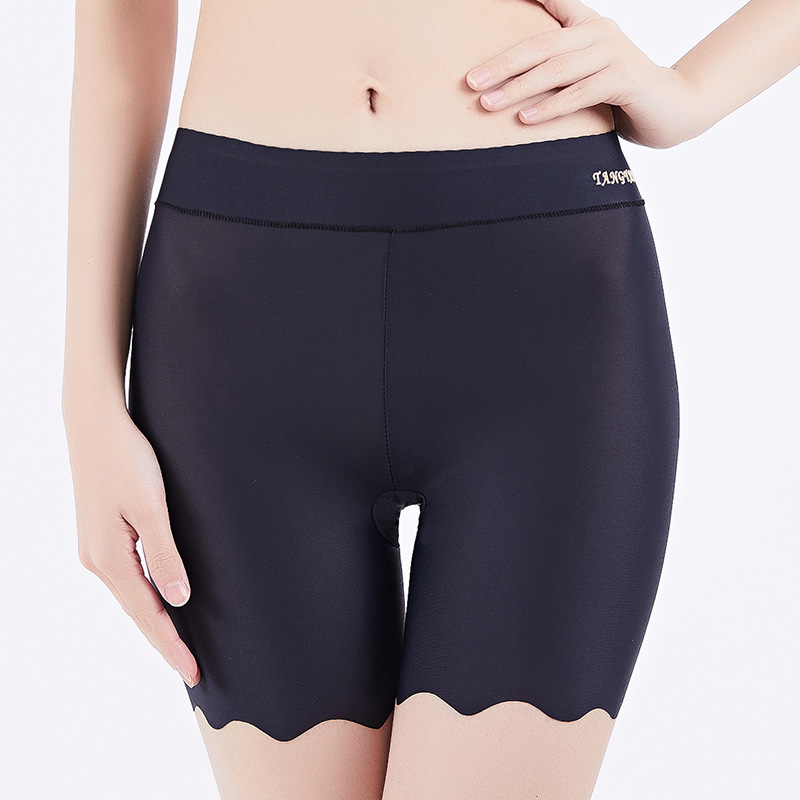 Seamless extra large Ice Silk safety pants women's anti-exposure non-curling plus size fat mm200kg bottoming shorts women