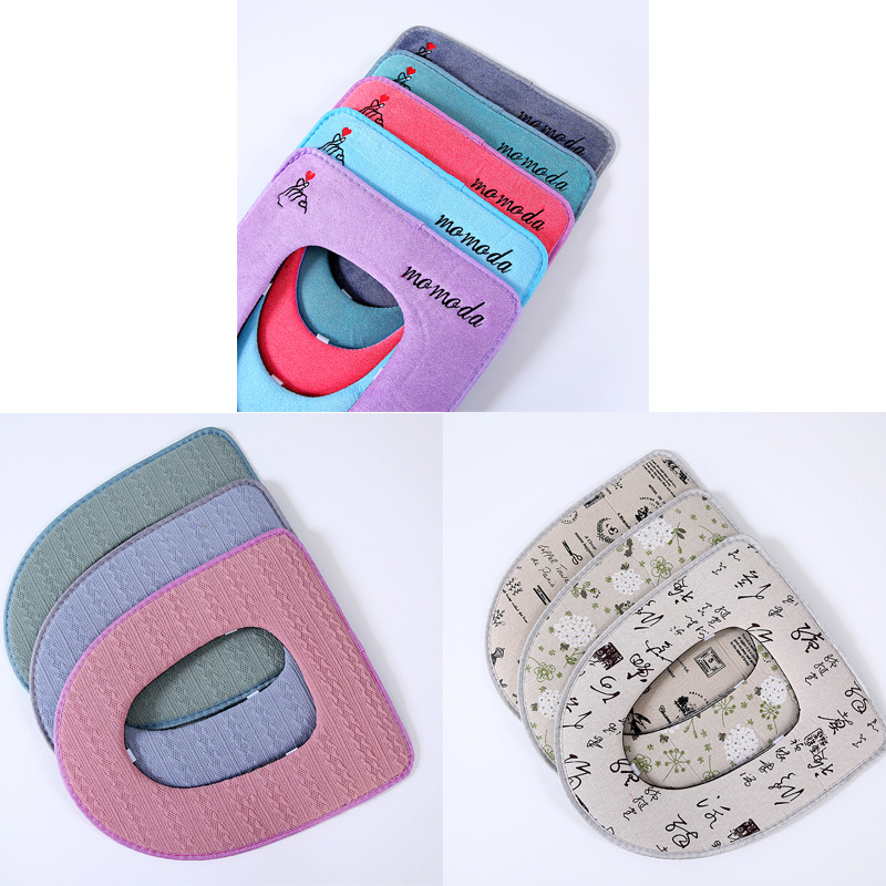 厂家纯色粘扣马桶垫尾货包运混搭随机发货三种款式加厚简约坐垫