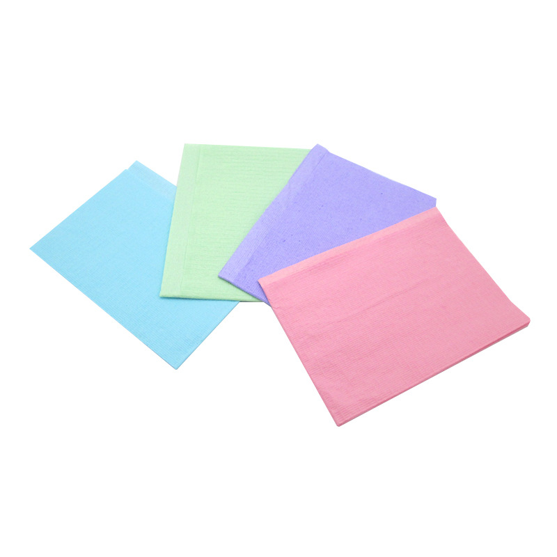 Toalla desechable dental Toalla de color toalla de papel de laminación bufanda sin cordones babero belleza impermeable estera de mesa