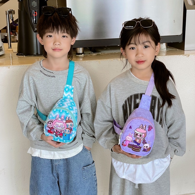 新型の布の子供の胸のカバンの漫画の男女の子供の斜めのショルダーバッグの幼稚園のかわいいカジュアルな小銭のショルダーバッグ|undefined