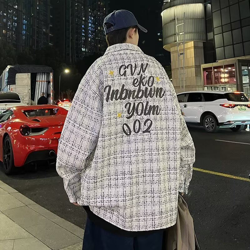 Chaqueta de fragancia pequeña casual de todo fósforo para hombres, marca de moda, estilo de Hong Kong, estudiante, chaqueta suelta, chaqueta de primavera y otoño