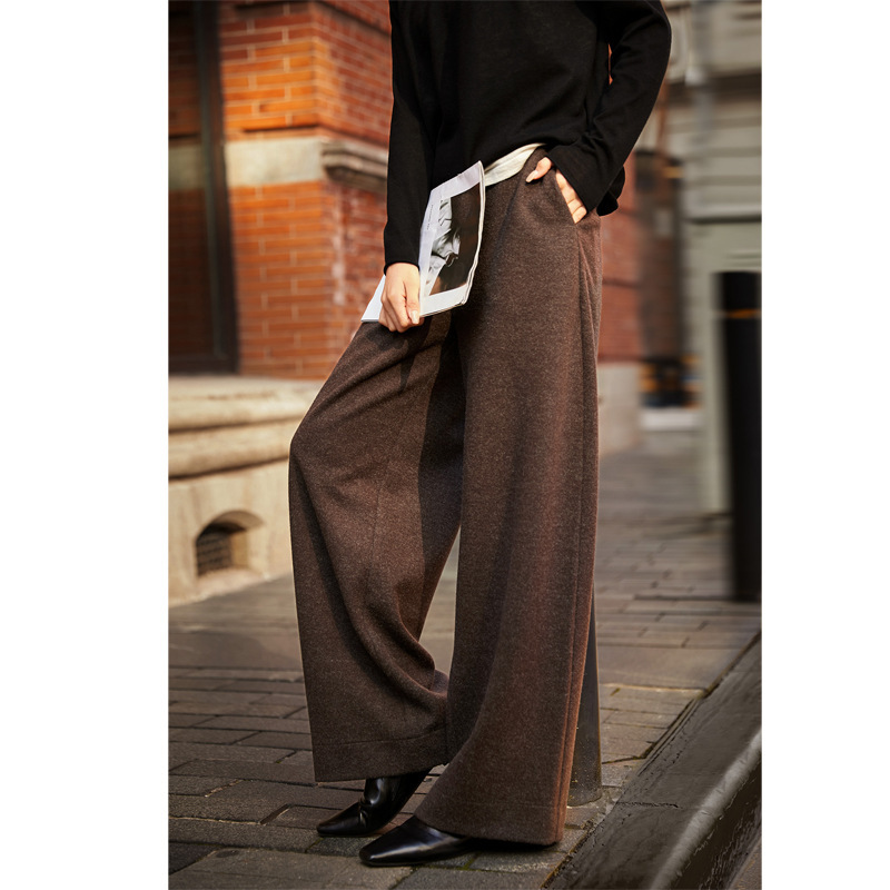 Deep Winter Treasure Casual Pants High Warm, Fluffy, 24-Year New Warm Velvet Wide Leg Pants for Women