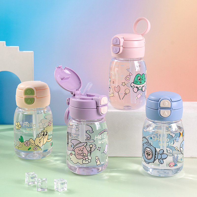 Yitong simple taza de agua de doble uso ecológica taza portátil de alto valor con taza de paja taza de regalo de verano para niños taza de mano