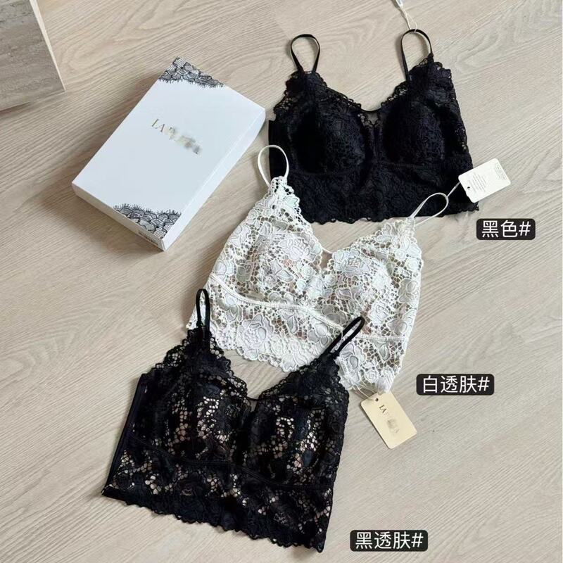 Lap French-Style Lace Camisole Lingerie for Women, Sexy and High-End, Long and Short Styles, Slim Fit, with Chest Pads, Suitable for Both Inner and Outer Wear