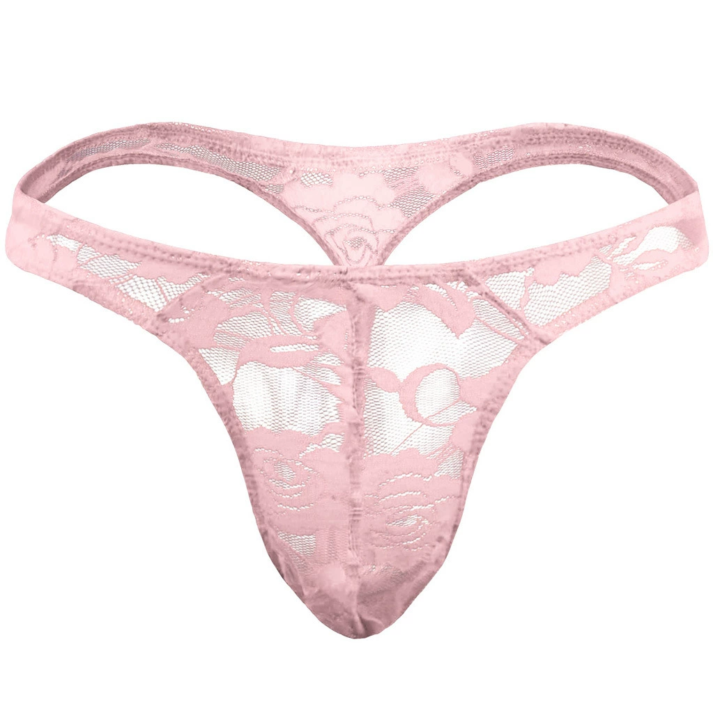 Floral Lace Sexy Thong Underwear with Sheer Mesh, Comfortable Fit, Available in Many Colors For Women
