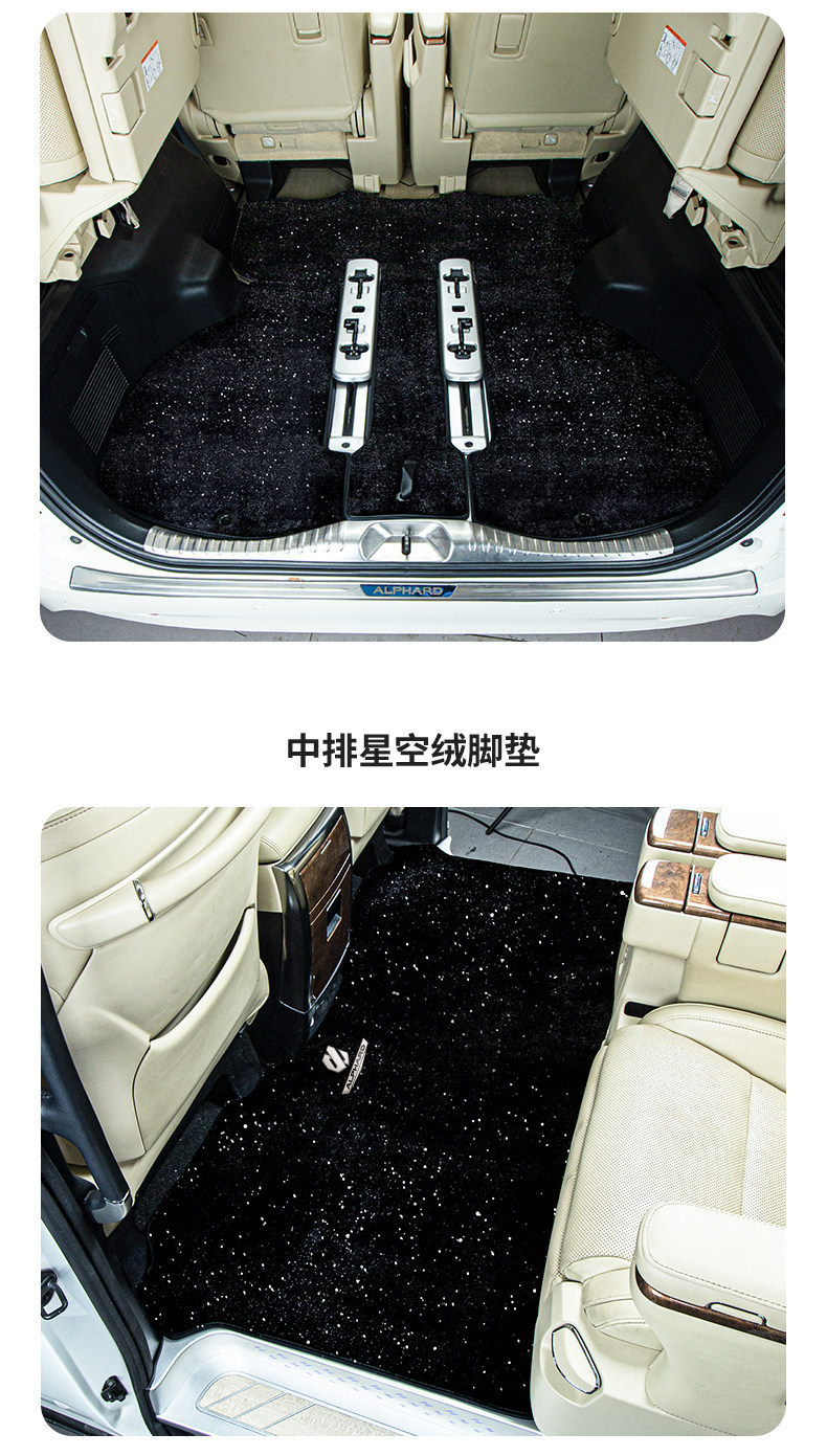 Suitable for 08-25 Alphard, special starry sky velvet carpet for Alphard, Wilfar, and LM300