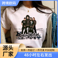 Tokio Hotel tshirt women Japanese streetwear tshirt female y