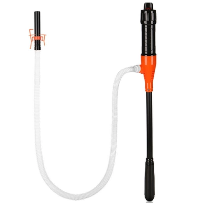 Kempinq və səyahət electric oil pump, car fuel - small-gun-with-orange-and-white-tube