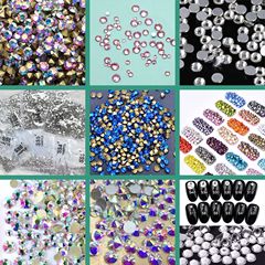 廠家直銷高端服裝輔料鑽背膠底美甲飾品鑽幻彩仿奧鑽平底燙鑽貼片