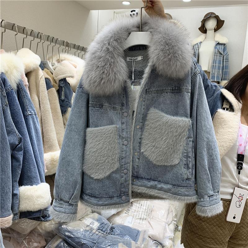 Women's Thickened Cotton Coat With Lamb Wool Lining For Winter_voghion.com