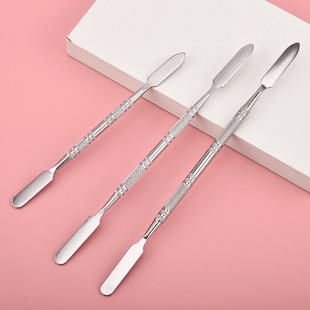 Factory nail tools Foundation liquid stirring scraping palette scraper makeup glue stick stainless steel double-headed color mixing stick