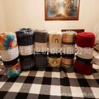 BSCI Longye Factory Processing Gift Двустороннее Флисовое одеяло из полиэстера с принтом Двустороннее флисовое рекламное одеяло