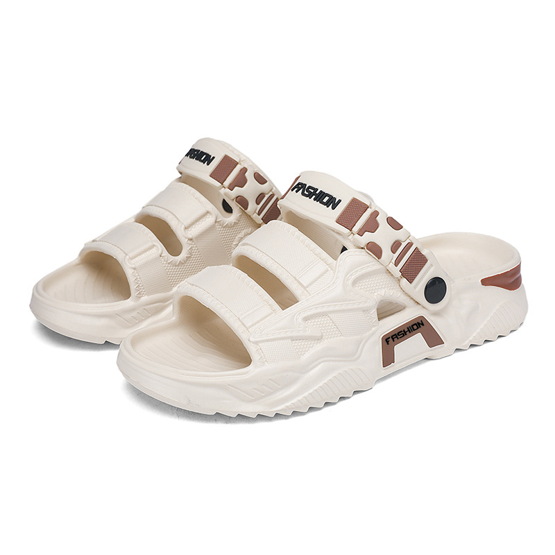 Zapatillas transfronterizas para hombre verano nuevo estilo deportivo de suela gruesa chanclas antideslizantes de doble uso sandalias de playa de una pieza