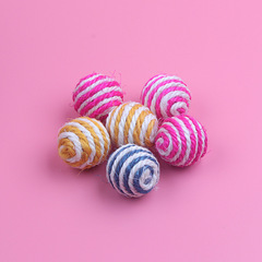 Wholesale sisal ball cat toys, interactive cat toys, catnip balls, pet supplies, durable claw and biting toys