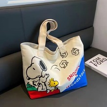 ins帆布包女大容量卡通史努比手提袋单肩托特包托特包定制logo