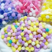 彩色毛绒球 手工Diy捏捏乐填充物饰品材料 圣诞高弹力毛毛球球