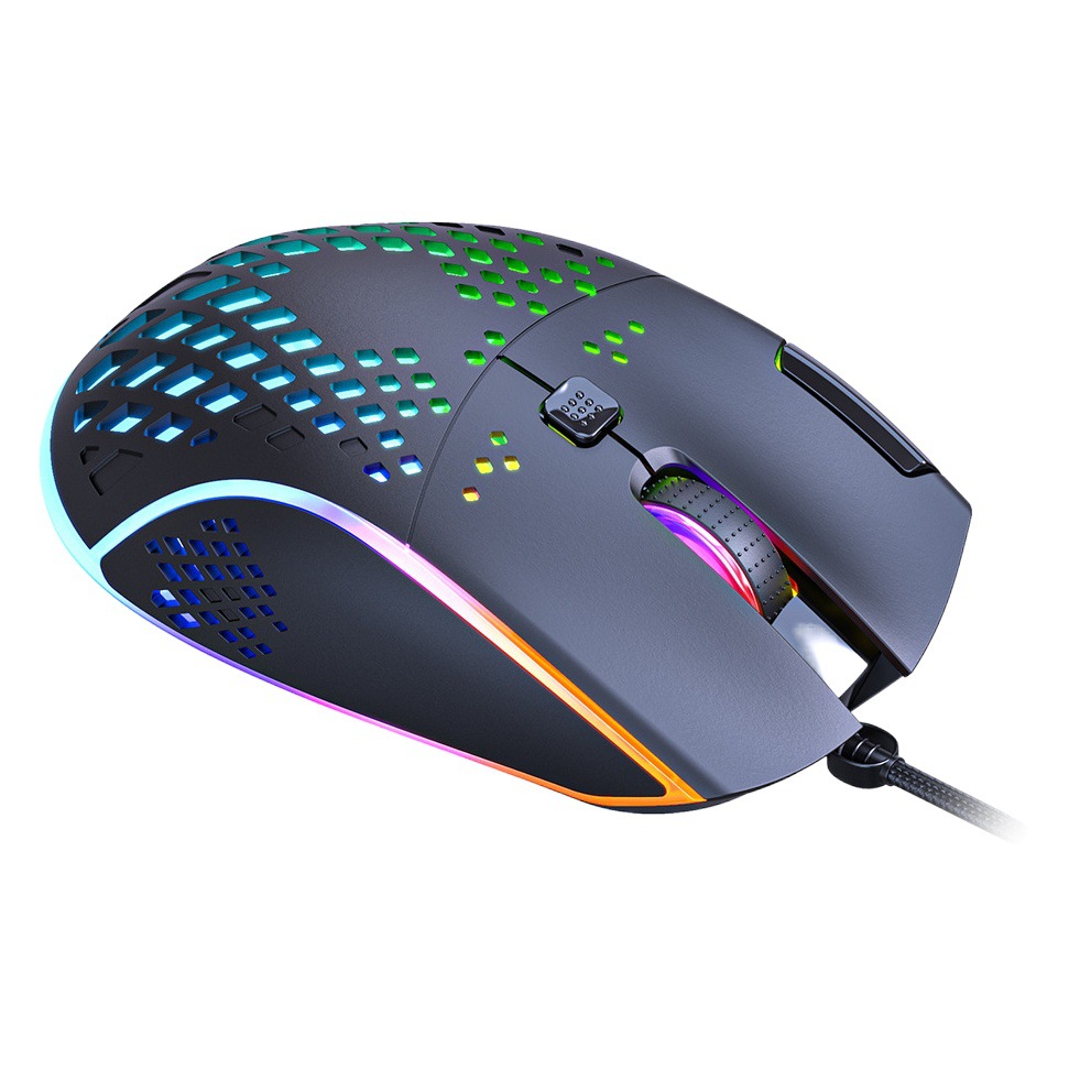 IMICE suministro directo de fábrica con cable RGB juego luminoso ratón USB transfronterizo de comercio electrónico hueco ratón con cable