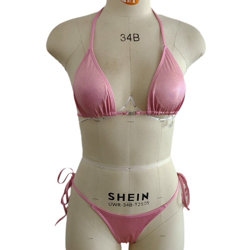 Frau Einfarbig 2-Teiliges Set Bikinis Bademode display picture 6
