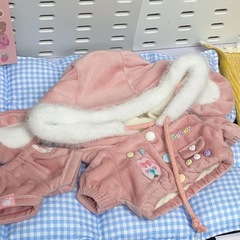 20cm non-attribute cotton doll doll baby clothes and cotton clothes set, cute winter clothes changing doll with hood and cotton clothes