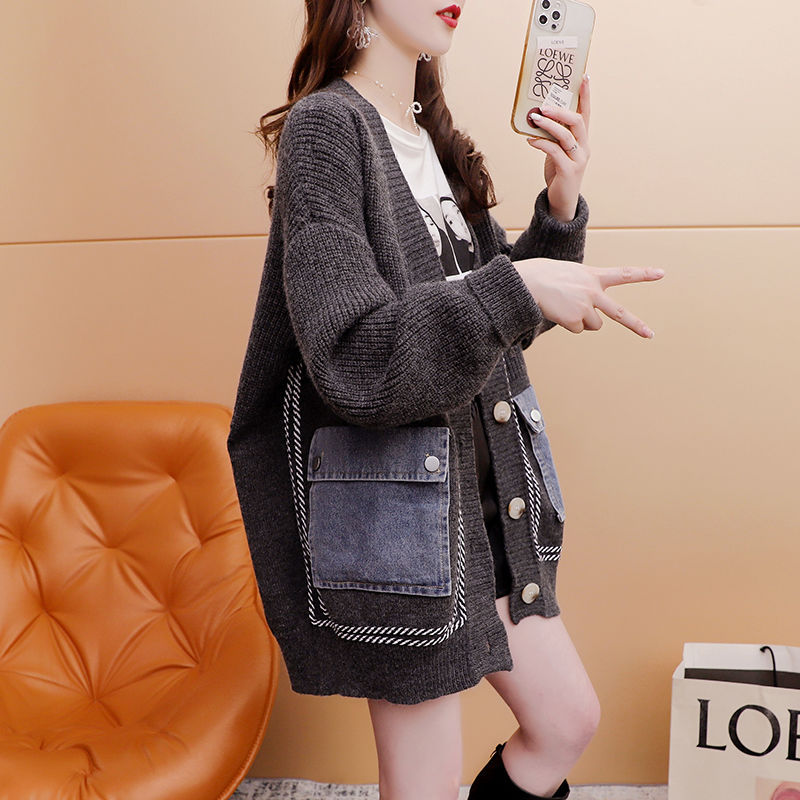 2022 nuevo Otoño e Invierno estilo occidental que reduce la edad versátil diseño de estilo perezoso estilo coreano suéter casual de longitud media para mujeres image 2