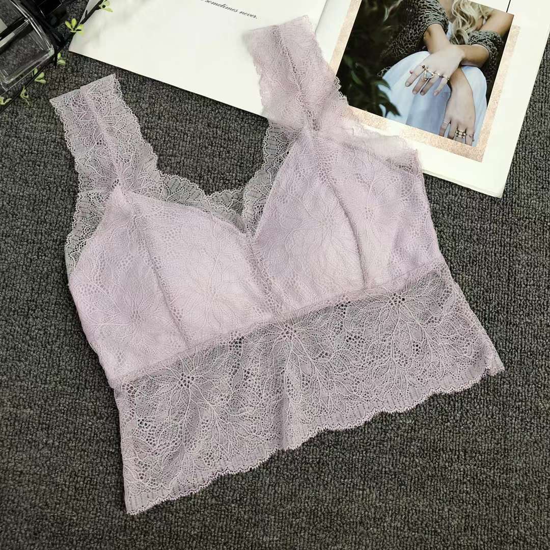 Nuevo cordón elástico de alta calidad belleza espalda chaleco las mujeres sin hilos yoga sujetador ropa interior deportiva al por mayor