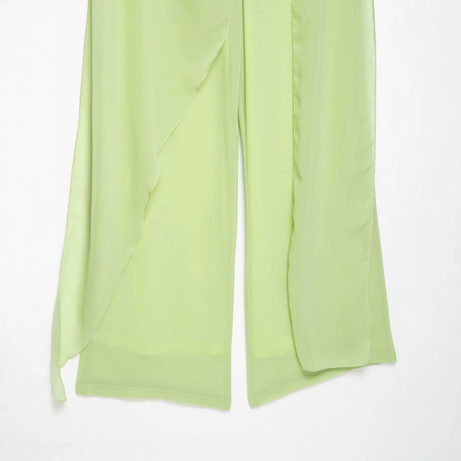 ZAZA hecho por sí mismo estilo europeo al por mayor ropa de mujer temperamento de moda universal irregular hombro inclinado conjunto de pantalones largos