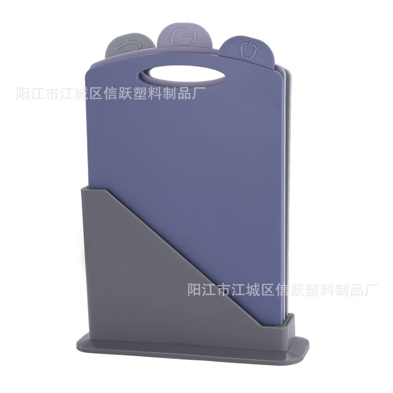 Tres piezas transfronterizas de tablero de plástico pp tablero de corte para cocina tablero de escritorio de grado alimenticio antifungal cinta de almacenamiento base caja de regalo