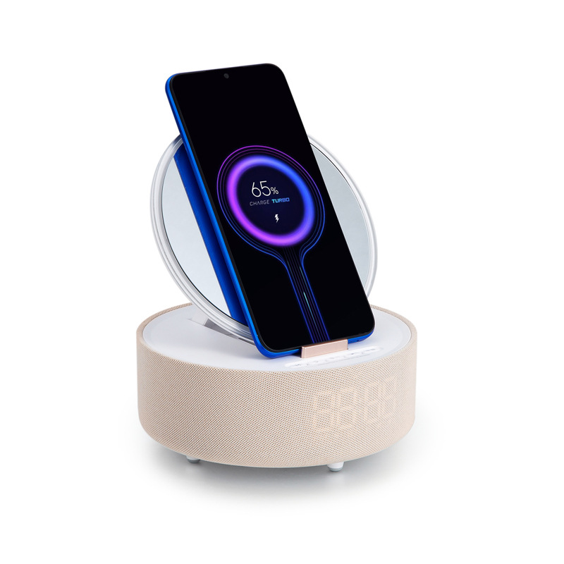 Multi-función de maquillaje inalámbrico espejo Bluetooth altavoz despertador altavoz de una sola pieza a partir de lote para el marido para la esposa