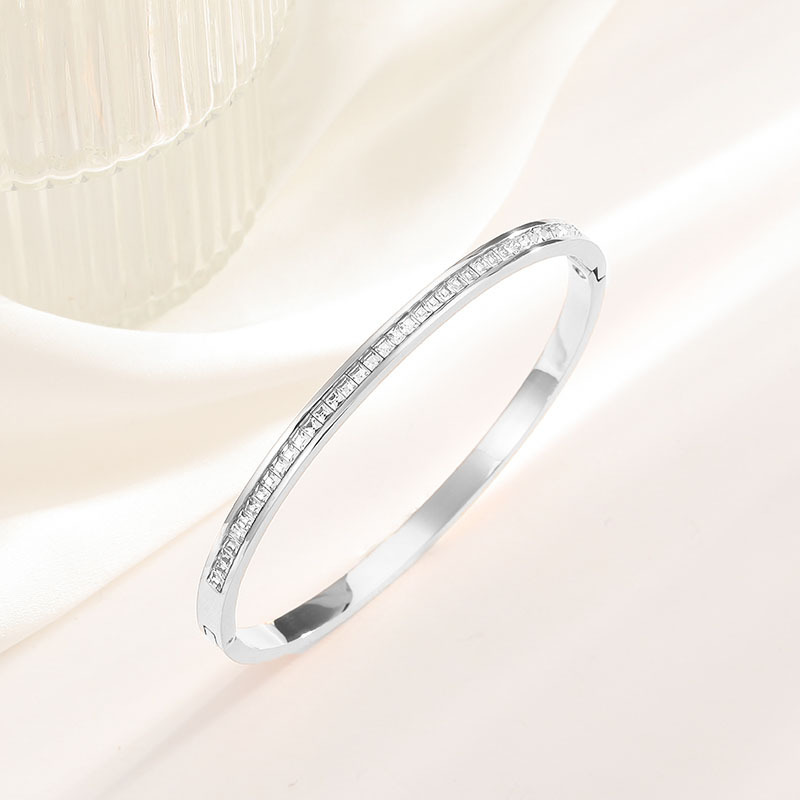 All Seasons Season Solid Color Titanium Steel Basic Titanium Steel Bangle