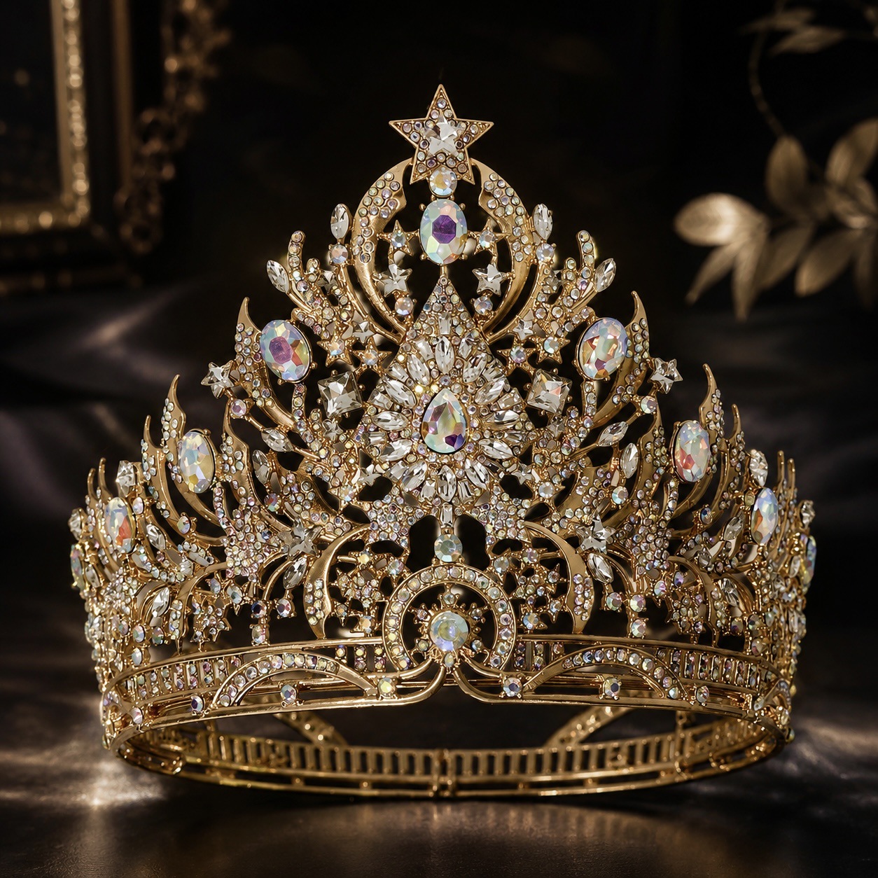 2026 nueva fábrica transfronteriza venta directa europea y americana elegante temperamento concurso de belleza boda corona corona corona de etapa de novia
