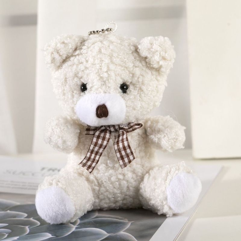Celebridad en línea lindo pequeño oso colgante de peluche muñeca oso muñeca pequeña bolsa de muñeca accesorios llavero femenino